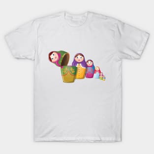 Wooden Russian Dolls T-Shirt